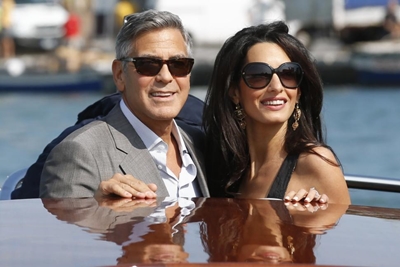 Newly wed Clooneys wrap up Venice wedding extravaganza