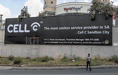 Cell C and banner man in court