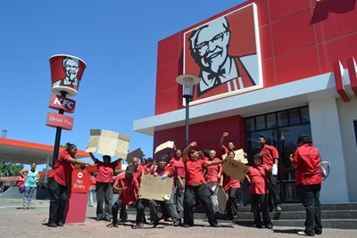 KFC gesluit weens staking