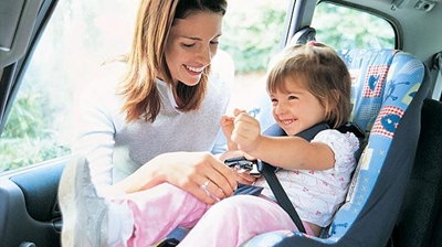 Safety in the car: Children must be in car seats