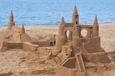 Sandcastle competition in Herold's Bay