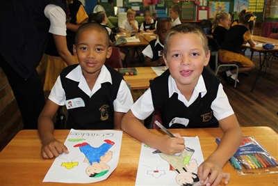 Smiles and tears on Grade 1's first school day