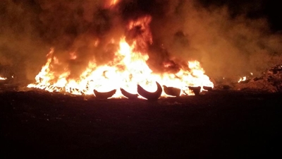 Burning tyres concern residents