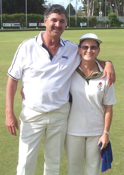 Twee Proteas in Eden se rolbalspanne