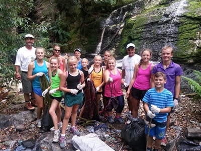 Children help with forest clean-up