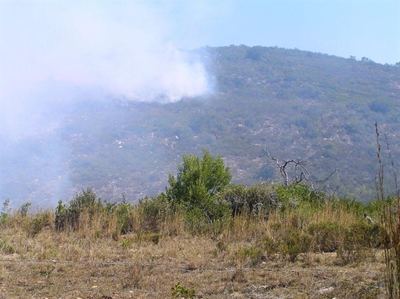 Motoris red wildsplaas van gewisse brand