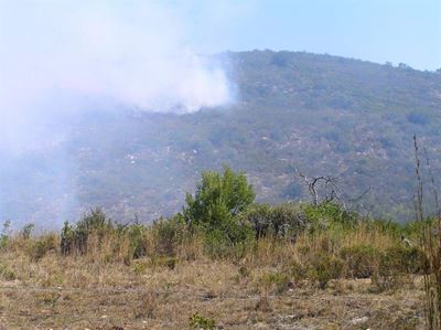 Motoris red wildsplaas van gewisse brand