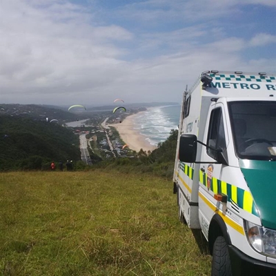 Paragliders crash at Dolphins' Point