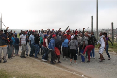 Unhappy students stage protest action