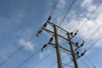 Overhead power line stolen