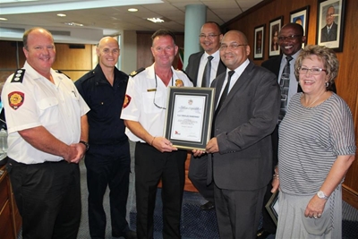 Brave local firemen honoured