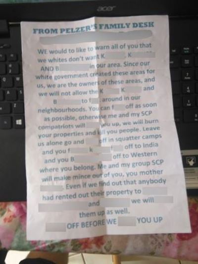 Mysterious letter: Non-whites must move out of Sophiatown