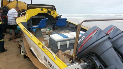 Boat beached at Sowesia Beach