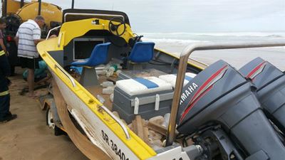 Boat beached at Sowesia Beach