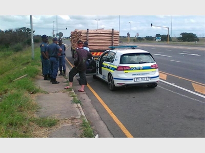 Boy (11) drives log truck on highway