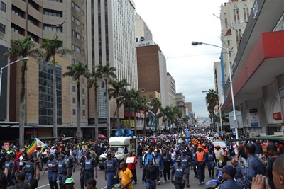 Violence mars xenophobia peace march