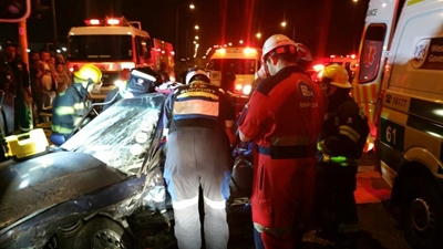 Five injured in collision involving three vehicles