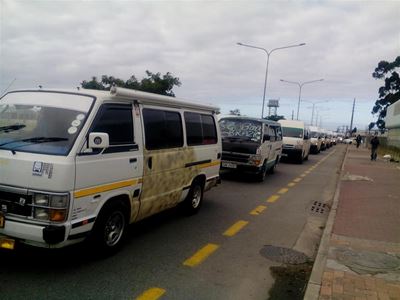 Protest action: Taxi drivers against GO GEORGE
