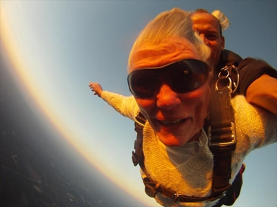 84-year-old granny's first ever tandem skydive