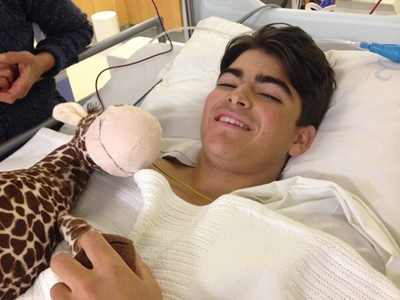 Shark attack victim undergoing surgery