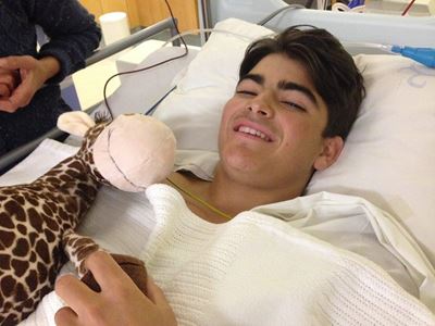 Shark attack victim undergoing surgery