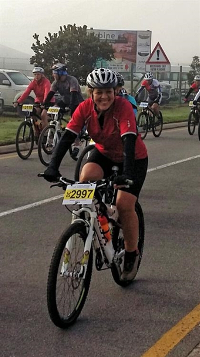 Group Editors employee sparks in Knysna Cycle Tour