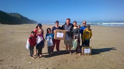Beach clean-up in Sedgefield