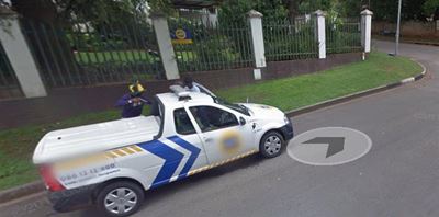 ADT officer robbed at gunpoint, Google Street View captures incident