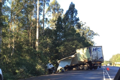 Alleged drunk driver overturns truck