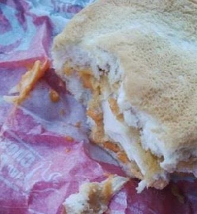 Woman finds chewed bubble gum on her KFC burger