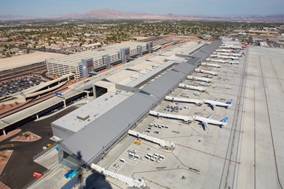 British Airways plane catches fire at Las Vegas airport