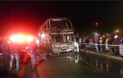 2 die in intercity bus petrol-bombing