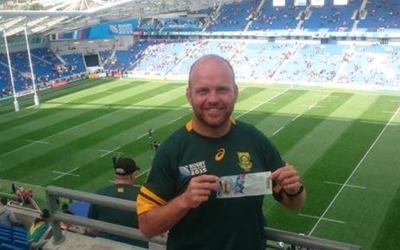 Fan cycled 27 months to watch Boks lose to Japan