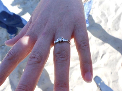 Lost ring found with metal detector