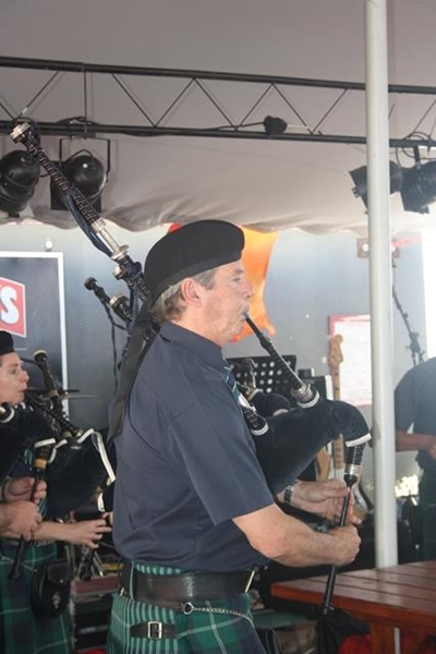 Pipe band entertains at Octoberfest