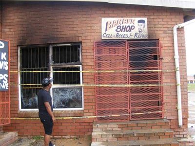 Man verloor als toe winkel brand