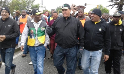 Protesters at George Municipality