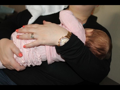 8-week-old baby almost taken from mother