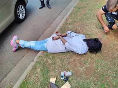 Female getaway car driver crashes herself into jail
