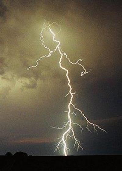 Man struck by lightning