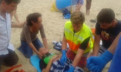 Seun duik in sandbank vas