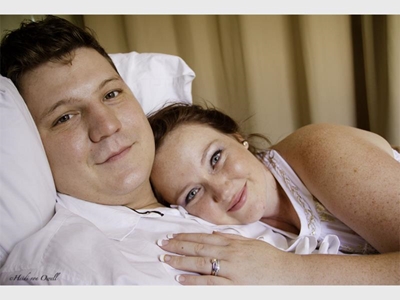 Young couple ties the knot in hospital