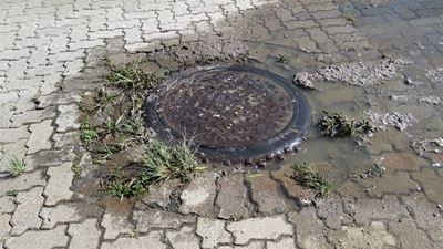Sewage flowing in Denneoord