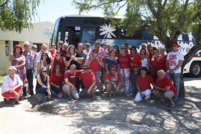 Party bus passengers spread the love