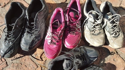 Donate old running shoes