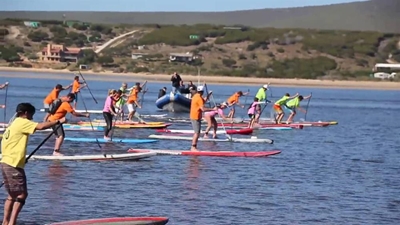 Stand up paddling at Slow Fest