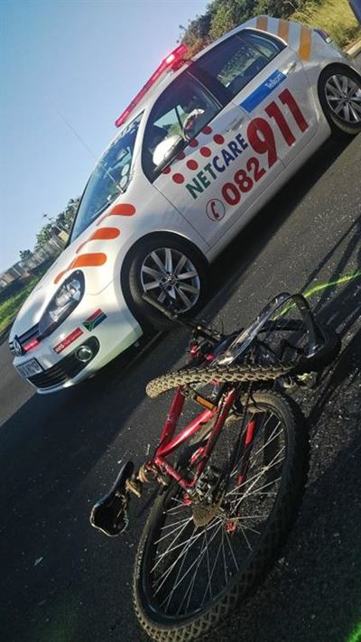 Boy (8) impaled on bicycle handlebars