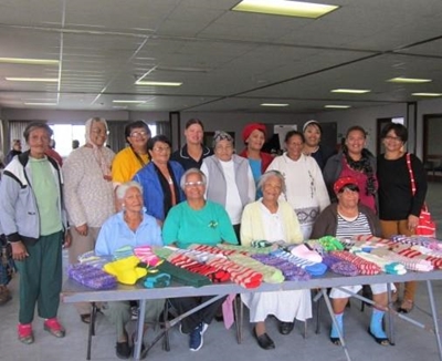 Warm socks given to the elderly