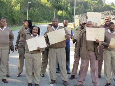 Police and correctional services protest