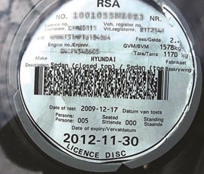 Check your vehicle licence